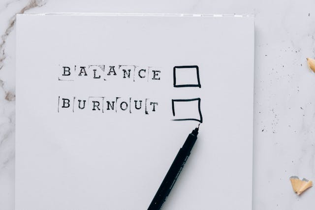 balance and burnout checklist