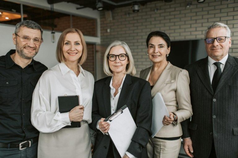 Group of accomplished professionals in their 50s and 60s - planning the last 10 years of your career