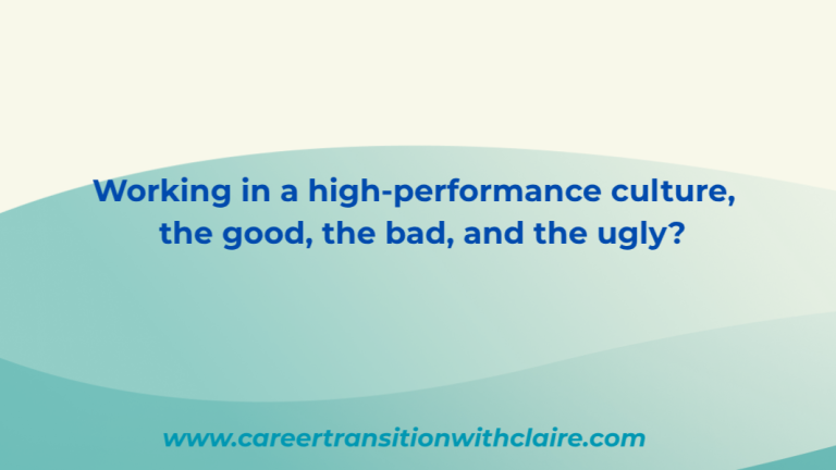 Working in a high-performance culture the good, the bad, and the ugly