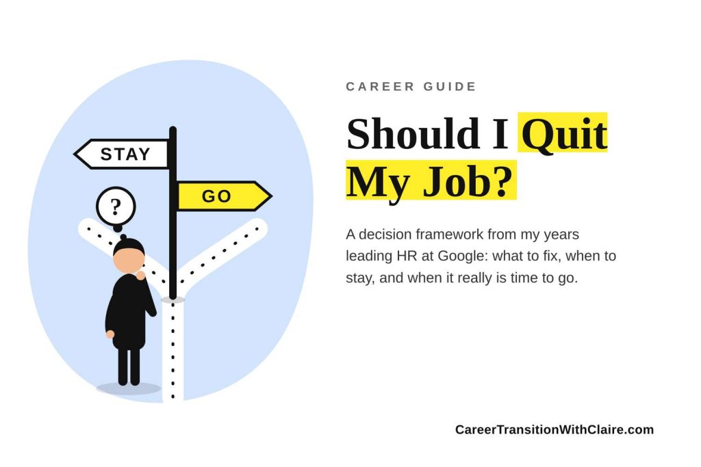 should I quit my job - career transition coach woman