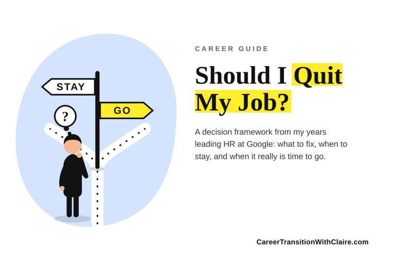 should I quit my job - career transition coach woman